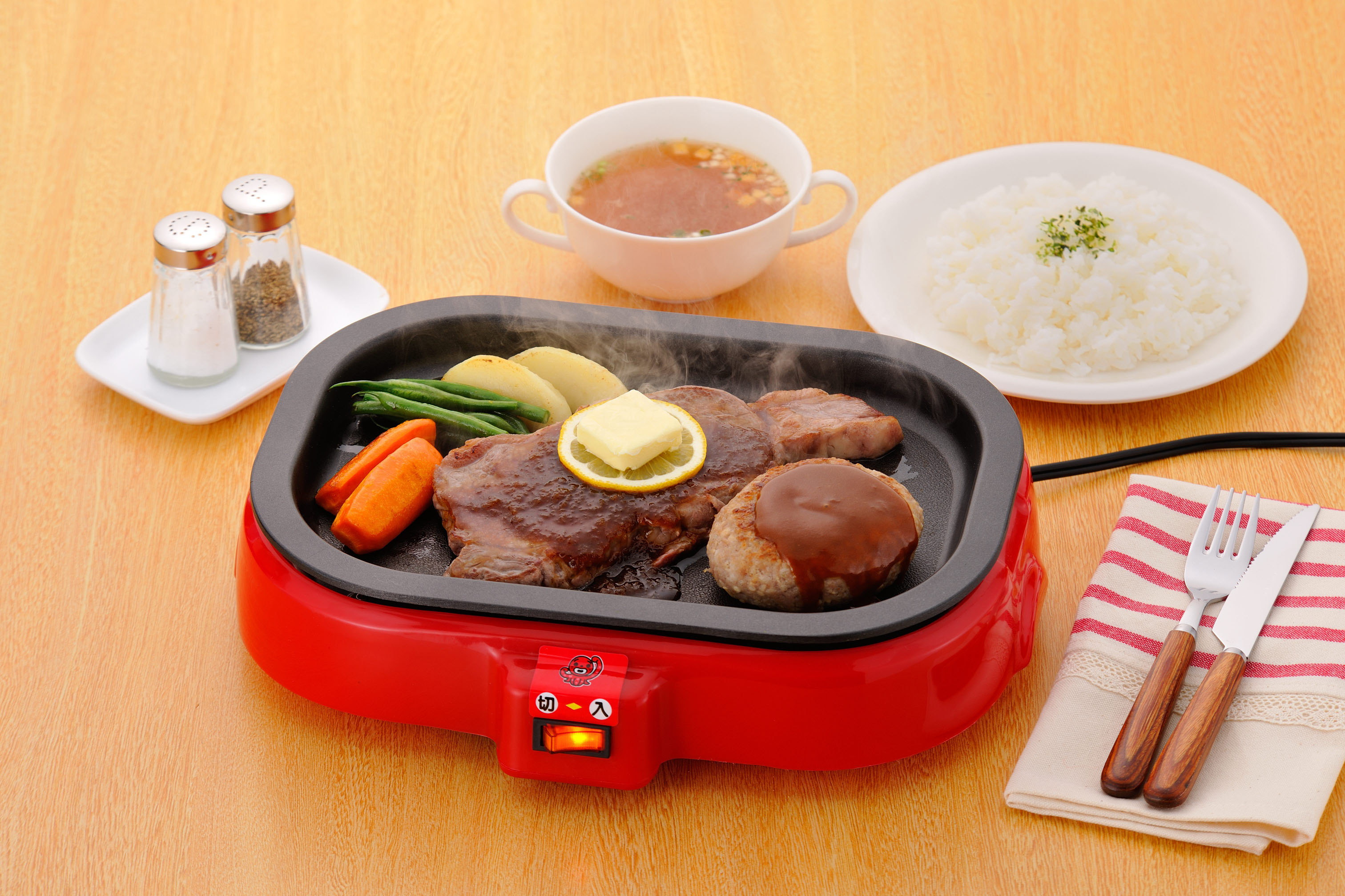 電気重ね合わせ式焼物器今川焼φ78NG-3 3連式 (62-8238-65)