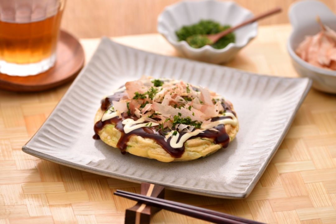 香ばしソースのお好み焼き